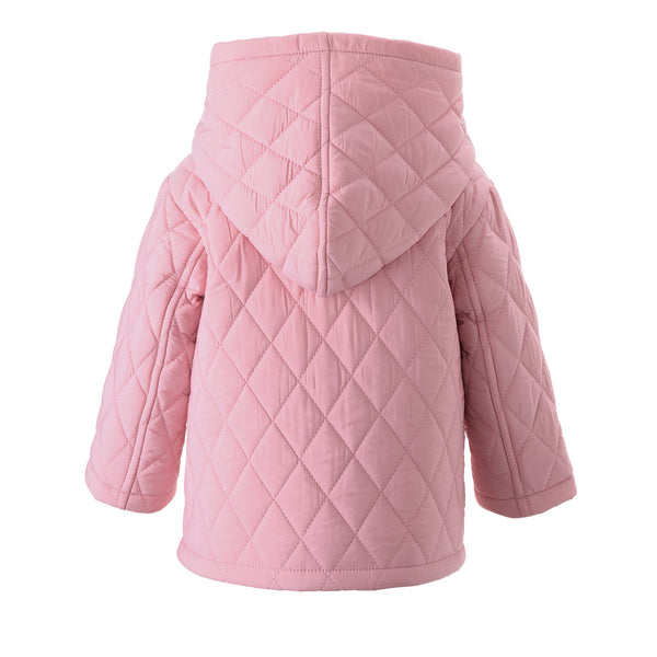 Pink Quilted Hooded Jacket Rachel Riley US