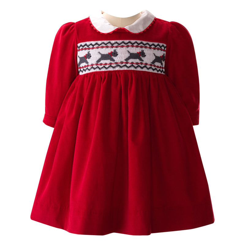 Scottie Dog Smocked Dress Rachel Riley US