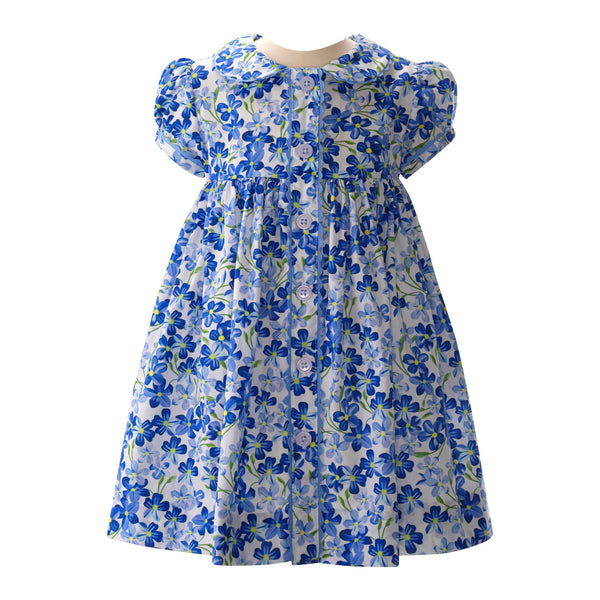 Periwinkle Button-Front Dress & Bloomers