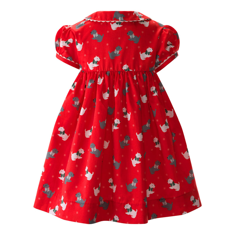 Scottie Dog Button-Front Dress & Bloomers Rachel Riley US