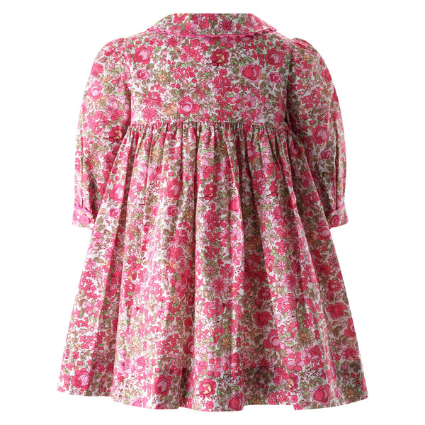 Pink Petal Blossom Smocked Button-front Dress & Bloomers Rachel Riley US