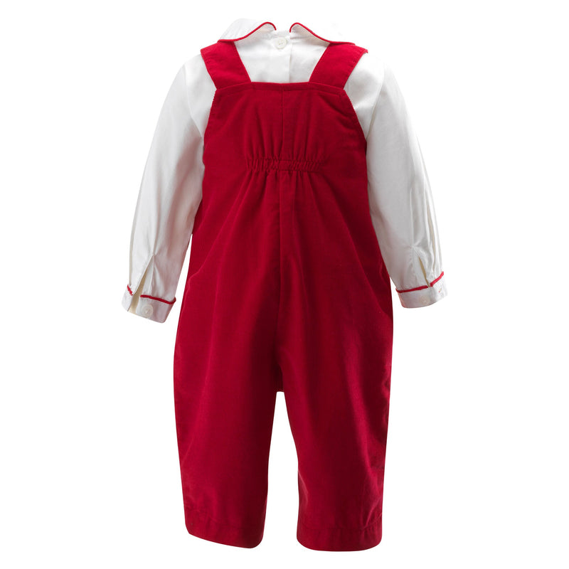 Scottie Dog Smocked Overall Set Rachel Riley US