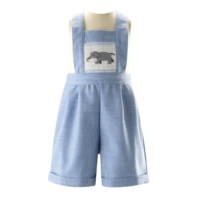 Elephant Smocked Dungarees