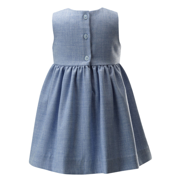 Blue Tweed Pinafore