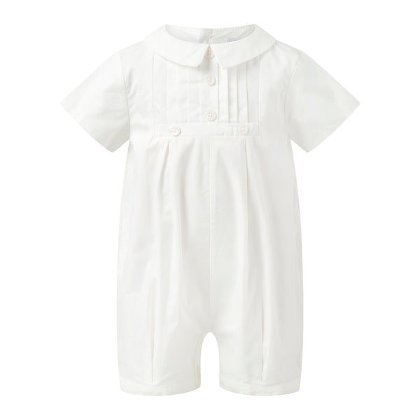 Satin Pintuck Romper and Bonnet Rachel Riley US