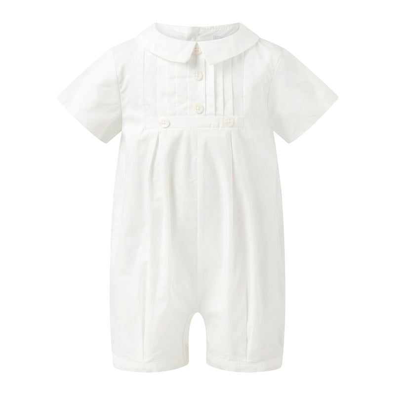 Satin Pintuck Romper and Bonnet Rachel Riley US
