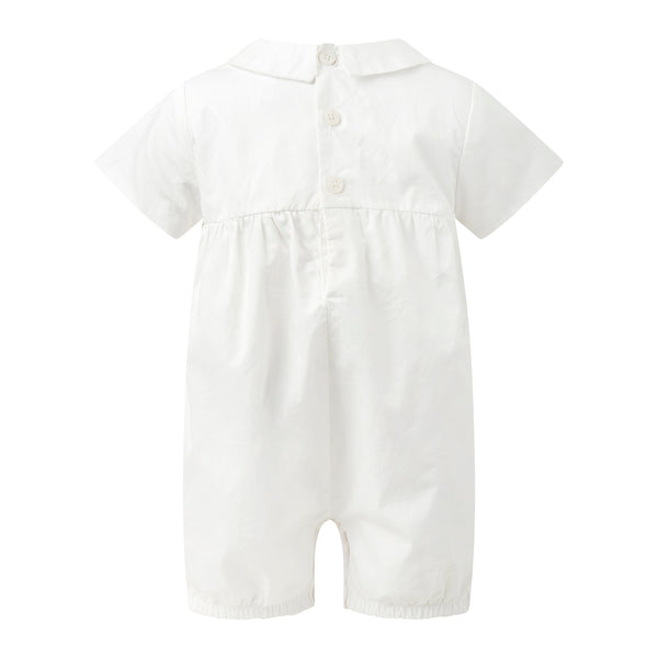 Satin Pintuck Romper and Bonnet Rachel Riley US