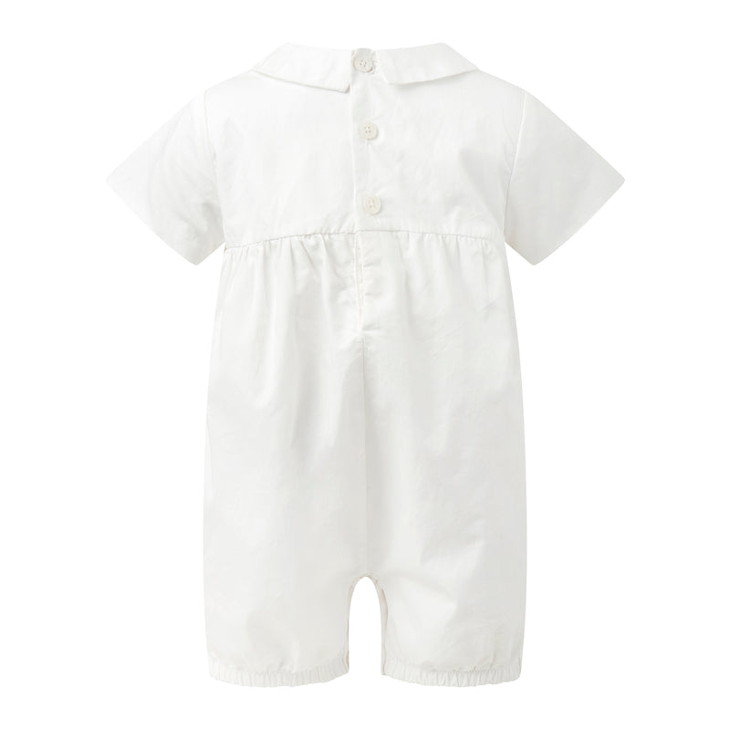 Satin Pintuck Romper and Bonnet Rachel Riley US