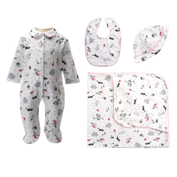 Eloise Toy Print Footie Gift Set