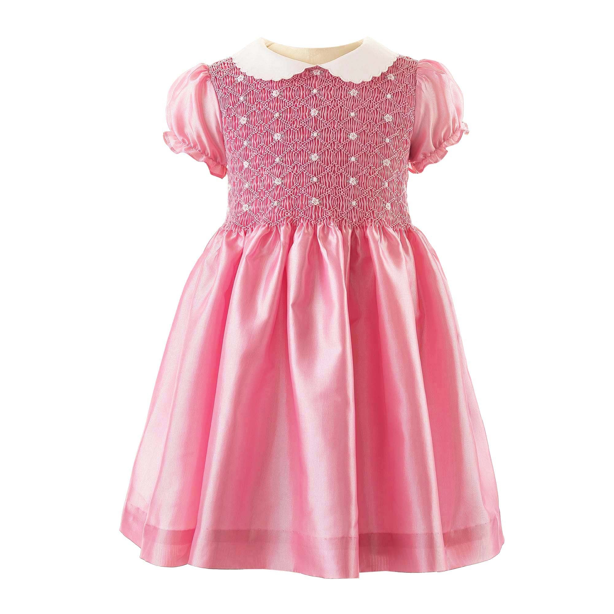 Taffeta Rosebud Smocked Dress – Rachel Riley Us