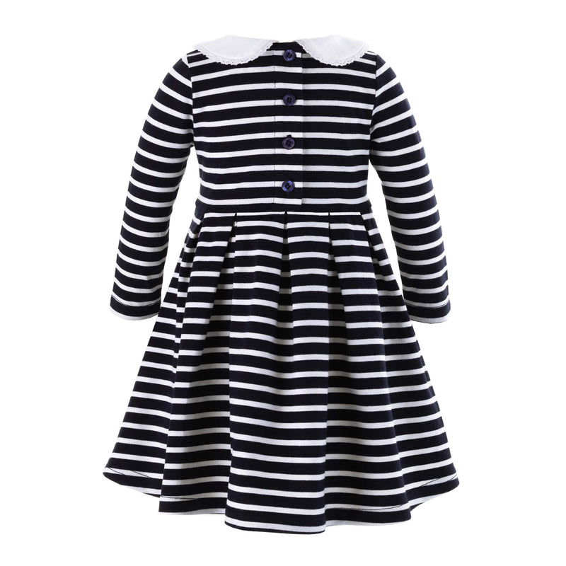 Baby Girl Breton Stripe Jersey Dress Rachel Riley US